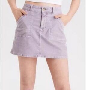 American Eagle dusty lavender corduroy A line skirt size 6